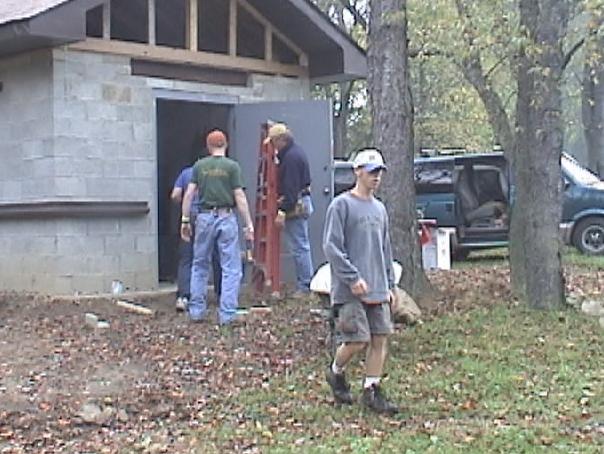 Work on the new generator building.